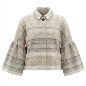 PIAZZA SEMPIONE WOMENS JACKET SIZE 40/US 4 GOLD BEIGE YELLOW